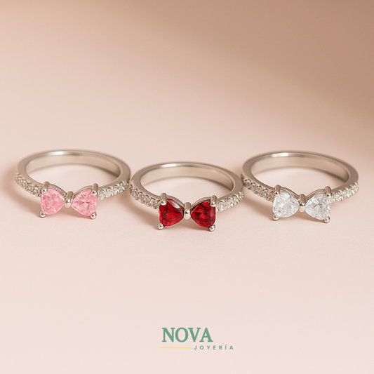 Anillo de Moñito 🎀 | Talla ajustable + Caja de regalo ✨