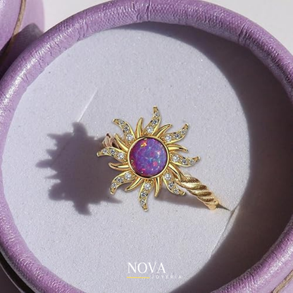 Anillo Sol Rapunzel | Baño de Oro + Caja Regalo Gratis✨👑