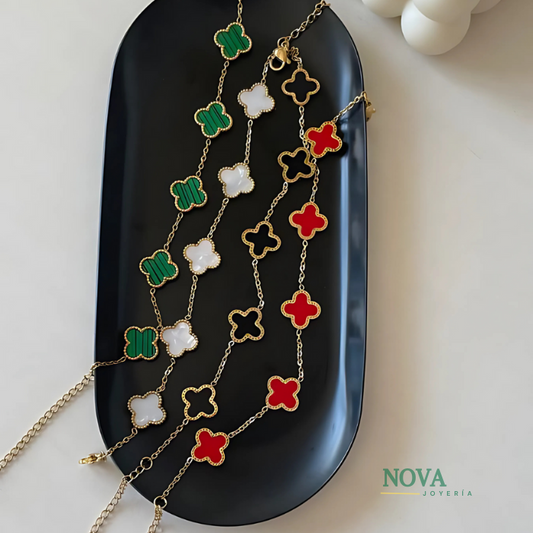 Pulsera Trebol Van Cleef | Baño de Oro + Caja Gratis✨