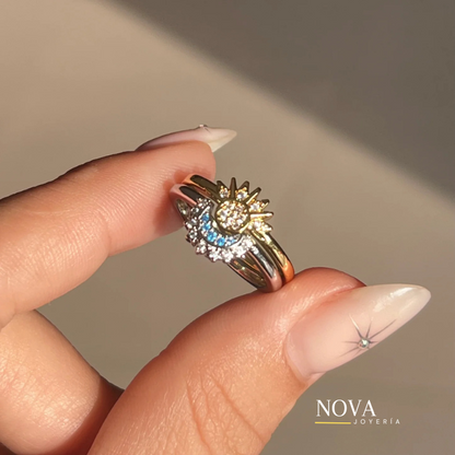 Anillos Sol y Luna Eclipse + Caja Premium Gratis✨👑