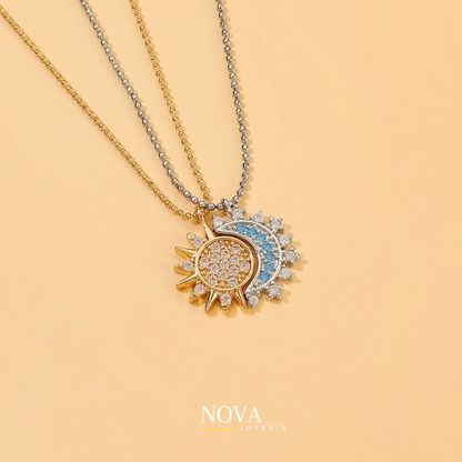 Collar Sol y Luna Eclipse + Caja Premium Gratis✨👑
