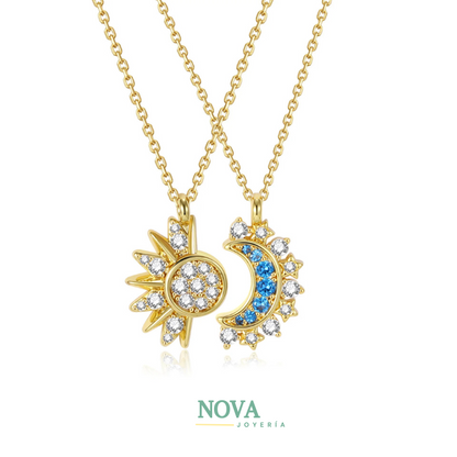 Collar Sol y Luna Eclipse + Caja Premium Gratis✨👑