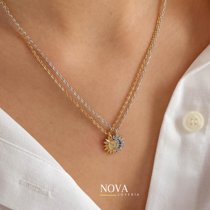 Collar Sol y Luna Eclipse + Caja Premium Gratis✨👑